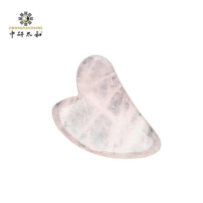 Il cuore ha modellato lo strumento di raschio Rose Quartz Pink Jade Stone di massaggio
