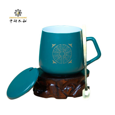 Stile ceramico riutilizzabile della medicina di cinese tradizionale della tazza di caffè della metallina 7x9cm con il cucchiaio