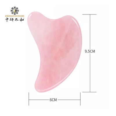 Il cuore ha modellato lo strumento di raschio Rose Quartz Pink Jade Stone di massaggio